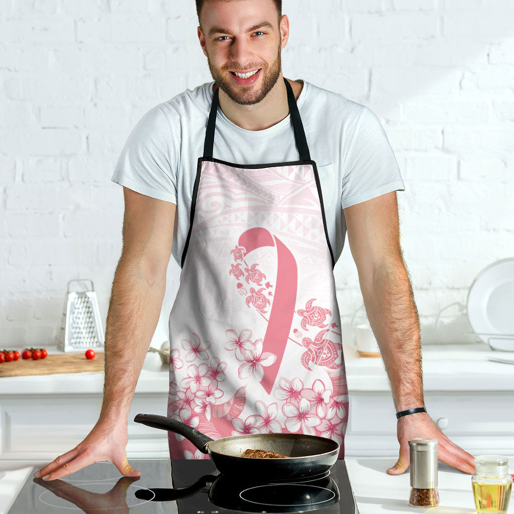 Breast Cancer Awareness Polynesian Apron Floral Pink Ribbon