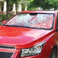 Breast Cancer Awareness Polynesian Auto Sun Shade Floral Pink Ribbon