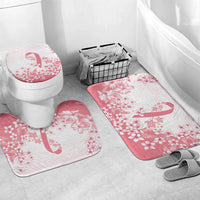 Breast Cancer Awareness Polynesian Bathroom Set Floral Pink Ribbon
