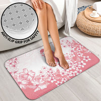 Breast Cancer Awareness Polynesian Bathroom Set Floral Pink Ribbon