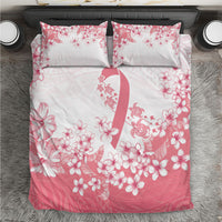 Breast Cancer Awareness Polynesian Bedding Set Floral Pink Ribbon