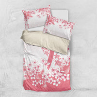 Breast Cancer Awareness Polynesian Bedding Set Floral Pink Ribbon