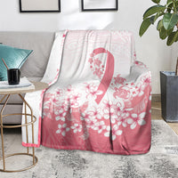 Breast Cancer Awareness Polynesian Blanket Floral Pink Ribbon