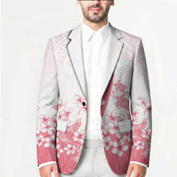 Breast Cancer Awareness Polynesian Blazer Floral Pink Ribbon