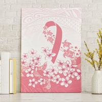Breast Cancer Awareness Polynesian Canvas Wall Art Floral Pink Ribbon