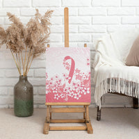 Breast Cancer Awareness Polynesian Canvas Wall Art Floral Pink Ribbon