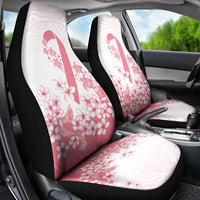 Breast Cancer Awareness Polynesian Car Seat Cover Floral Pink Ribbon