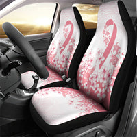 Breast Cancer Awareness Polynesian Car Seat Cover Floral Pink Ribbon