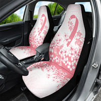 Breast Cancer Awareness Polynesian Car Seat Cover Floral Pink Ribbon