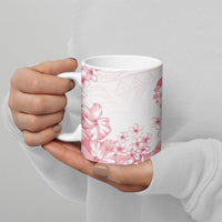 Breast Cancer Awareness Polynesian Ceramic Mug Floral Pink Ribbon
