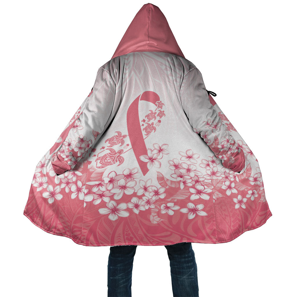 Breast Cancer Awareness Polynesian Cloak Floral Pink Ribbon