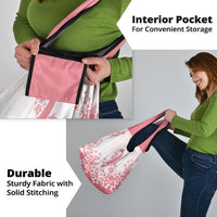 Breast Cancer Awareness Polynesian Grocery Bag Floral Pink Ribbon