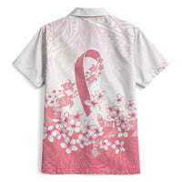 Breast Cancer Awareness Polynesian Hawaiian Shirt Floral Pink Ribbon
