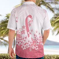 Breast Cancer Awareness Polynesian Hawaiian Shirt Floral Pink Ribbon