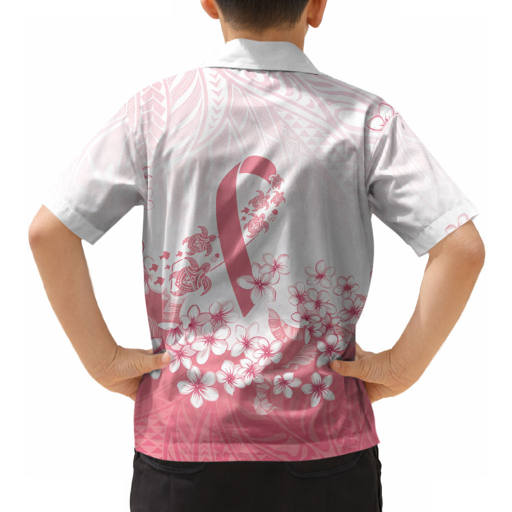 Breast Cancer Awareness Polynesian Hawaiian Shirt Floral Pink Ribbon