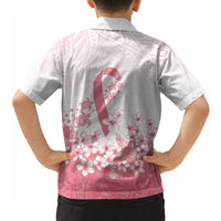 Breast Cancer Awareness Polynesian Hawaiian Shirt Floral Pink Ribbon