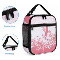 Breast Cancer Awareness Polynesian Lunch Bag Floral Pink Ribbon