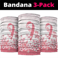 Breast Cancer Awareness Polynesian Neck Gaiter Floral Pink Ribbon