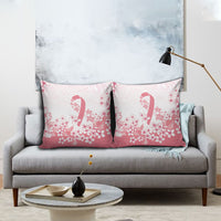 Breast Cancer Awareness Polynesian Pillow Cover Floral Pink Ribbon