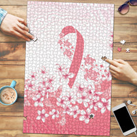 Breast Cancer Awareness Polynesian Puzzle Floral Pink Ribbon