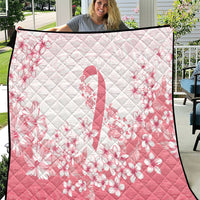Breast Cancer Awareness Polynesian Quilt Floral Pink Ribbon