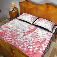 Breast Cancer Awareness Polynesian Quilt Bed Set Floral Pink Ribbon