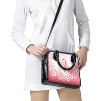 Breast Cancer Awareness Polynesian Shoulder Handbag Floral Pink Ribbon