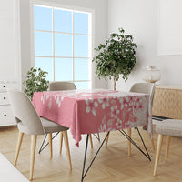 Breast Cancer Awareness Polynesian Tablecloth Floral Pink Ribbon