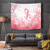 Breast Cancer Awareness Polynesian Tapestry Floral Pink Ribbon