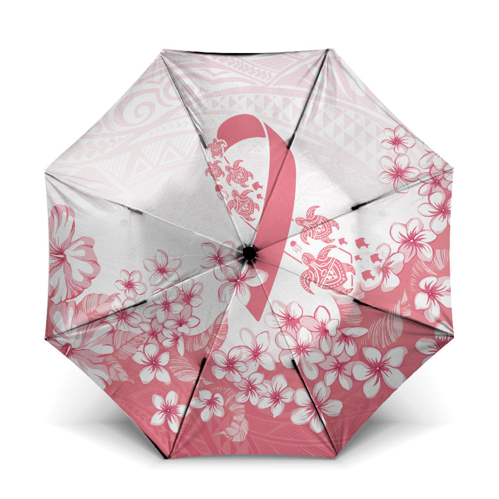 Breast Cancer Awareness Polynesian Umbrella Floral Pink Ribbon