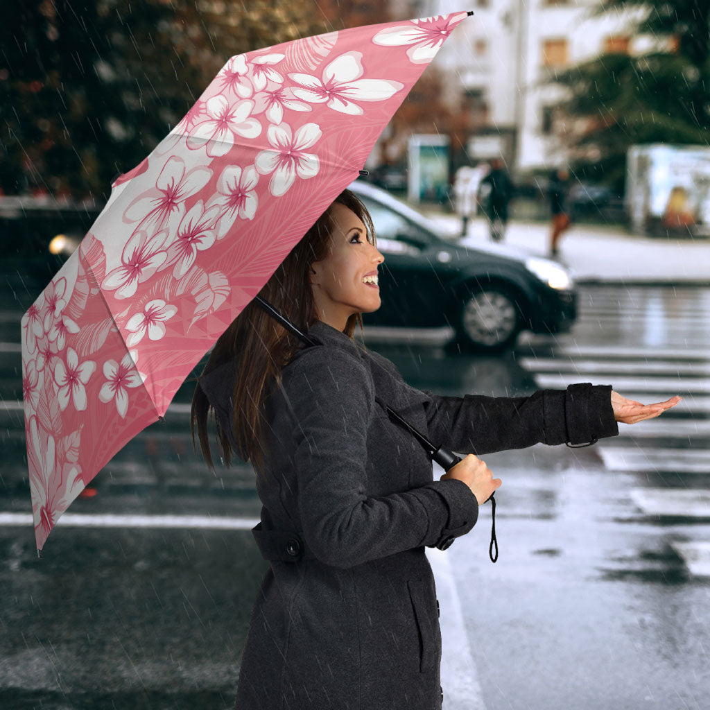 Breast Cancer Awareness Polynesian Umbrella Floral Pink Ribbon
