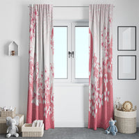 Breast Cancer Awareness Polynesian Window Curtain Floral Pink Ribbon