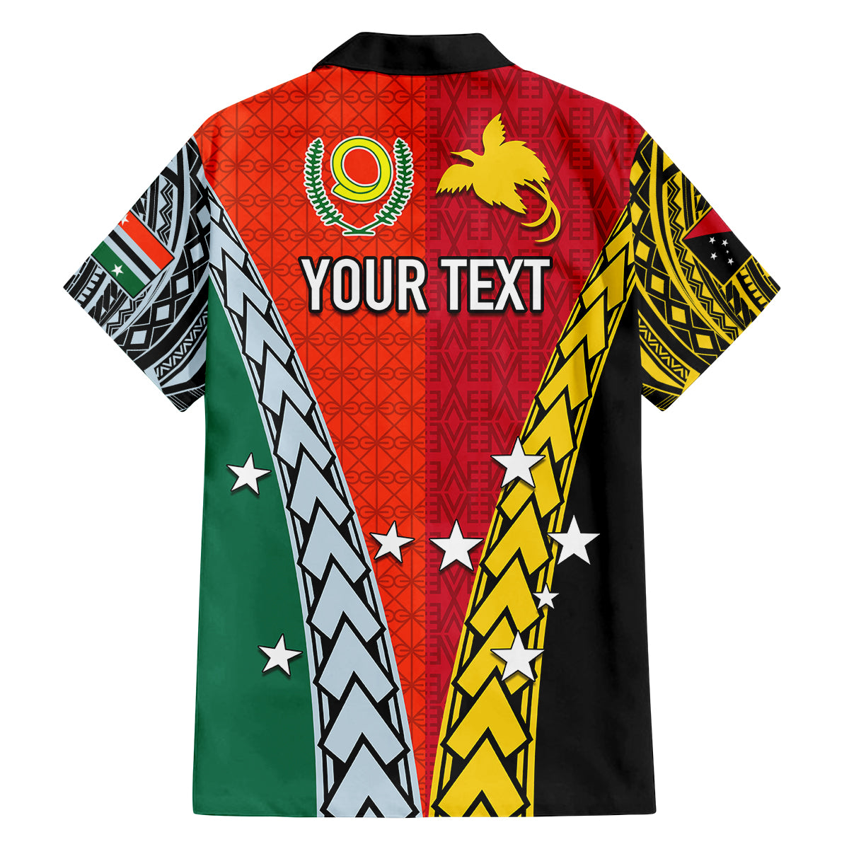 Personalised Papua New Guinea Mix Penama Family Matching Off Shoulder Short Dress and Hawaiian Shirt Tribal Patterns Half-Half Style LT7 - Polynesian Pride