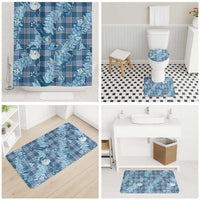 Blue Palaka Hawaii Cowboy Christmas Bathroom Set Paniolo Mix Maile Lei - Polynesian Pride