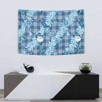 Blue Palaka Hawaii Cowboy Christmas Tapestry Paniolo Mix Maile Lei - Polynesian Pride