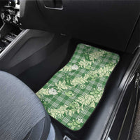 Green Palaka Hawaii Cowboy Christmas Car Mats Paniolo Mix Maile Lei - Polynesian Pride