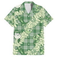 Green Palaka Hawaii Cowboy Christmas Hawaiian Shirt Paniolo Mix Maile Lei - Polynesian Pride