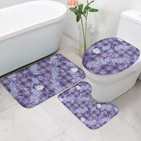 Purple Palaka Hawaii Cowboy Christmas Bathroom Set Paniolo Mix Maile Lei - Polynesian Pride