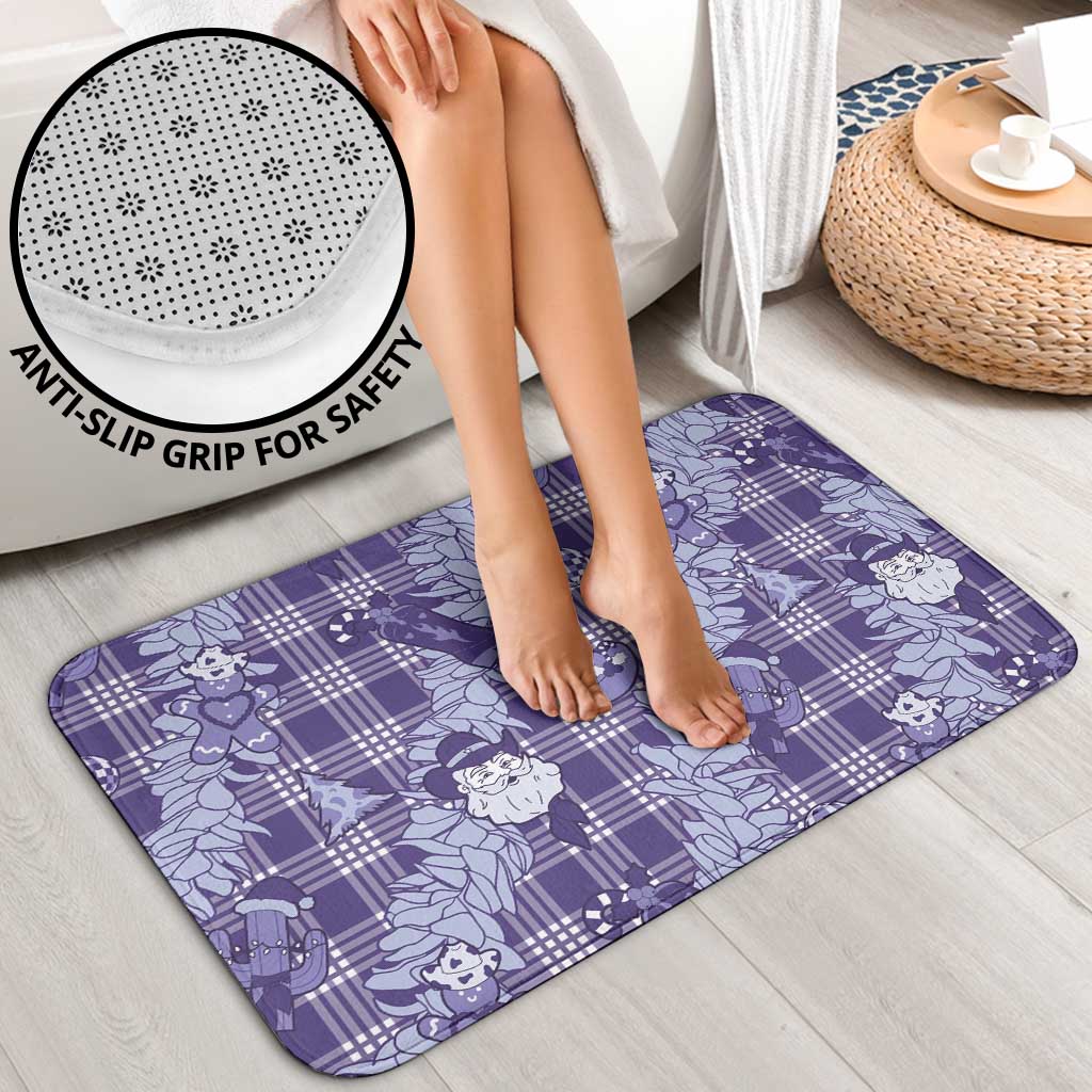 Purple Palaka Hawaii Cowboy Christmas Bathroom Set Paniolo Mix Maile Lei - Polynesian Pride