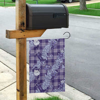 Purple Palaka Hawaii Cowboy Christmas Garden Flag Paniolo Mix Maile Lei - Polynesian Pride