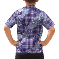Purple Palaka Hawaii Cowboy Christmas Hawaiian Shirt Paniolo Mix Maile Lei - Polynesian Pride