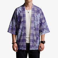 Purple Palaka Hawaii Cowboy Christmas Kimono Paniolo Mix Maile Lei - Polynesian Pride