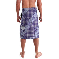 Purple Palaka Hawaii Cowboy Christmas Lavalava Paniolo Mix Maile Lei - Polynesian Pride