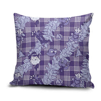 Purple Palaka Hawaii Cowboy Christmas Pillow Cover Paniolo Mix Maile Lei - Polynesian Pride