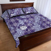 Purple Palaka Hawaii Cowboy Christmas Quilt Bed Set Paniolo Mix Maile Lei - Polynesian Pride