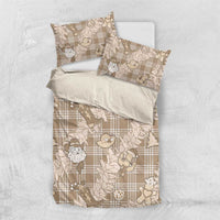 Khaki Palaka Hawaii Cowboy Christmas Bedding Set Paniolo Mix Maile Lei - Polynesian Pride
