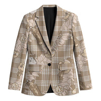 Khaki Palaka Hawaii Cowboy Christmas Blazer Paniolo Mix Maile Lei - Polynesian Pride