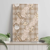 Khaki Palaka Hawaii Cowboy Christmas Canvas Wall Art Paniolo Mix Maile Lei - Polynesian Pride