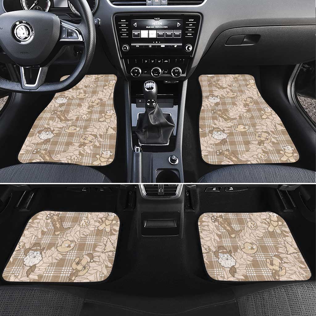 Khaki Palaka Hawaii Cowboy Christmas Car Mats Paniolo Mix Maile Lei - Polynesian Pride