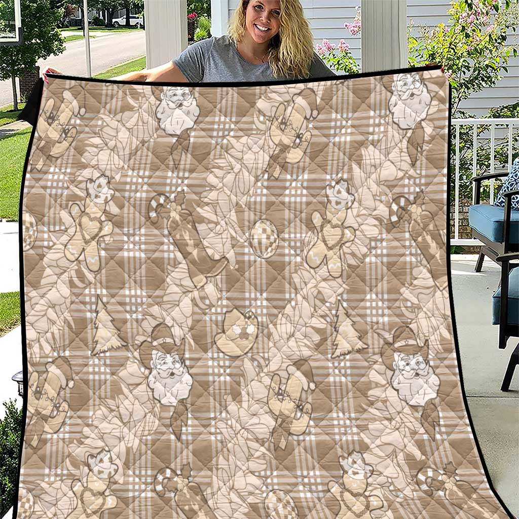 Khaki Palaka Hawaii Cowboy Christmas Quilt Paniolo Mix Maile Lei - Polynesian Pride